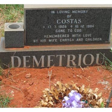 DEMETRIOU Costas 1926-1984