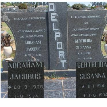 DELPORT Abraham Jacobus 1908-1974 &amp; Gertruida Susanna 1914-1994