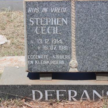 DEERANS Stephen Cecil 1914-1981