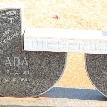 DIEDERICKS Ada 1921-1980