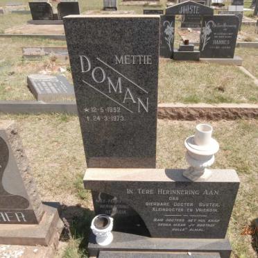 DOMAN Mettie 1952-1973