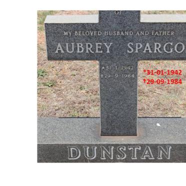 DUNSTAN Aubrey Spargo 1942-1984