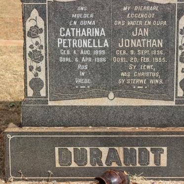 DURANDT Jan Jonathan 1896-1955 &amp; Catharina Petronella 1899-1986