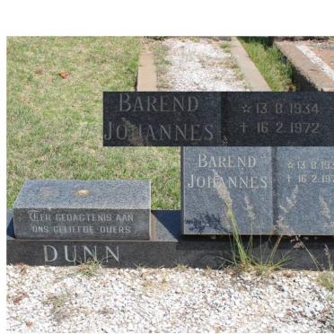 DUNN Barend Johannes 1934-1972 &amp; Clasina Sophia 1929-1971