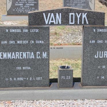 DYK Jurie J., van 1893-1977 &amp; Emmarentia C.M. BOTHA 1896-1977