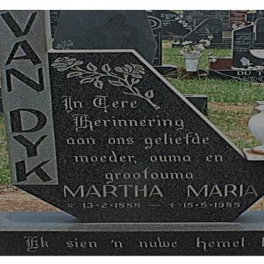 DYK Martha Maria, van 1888-1985