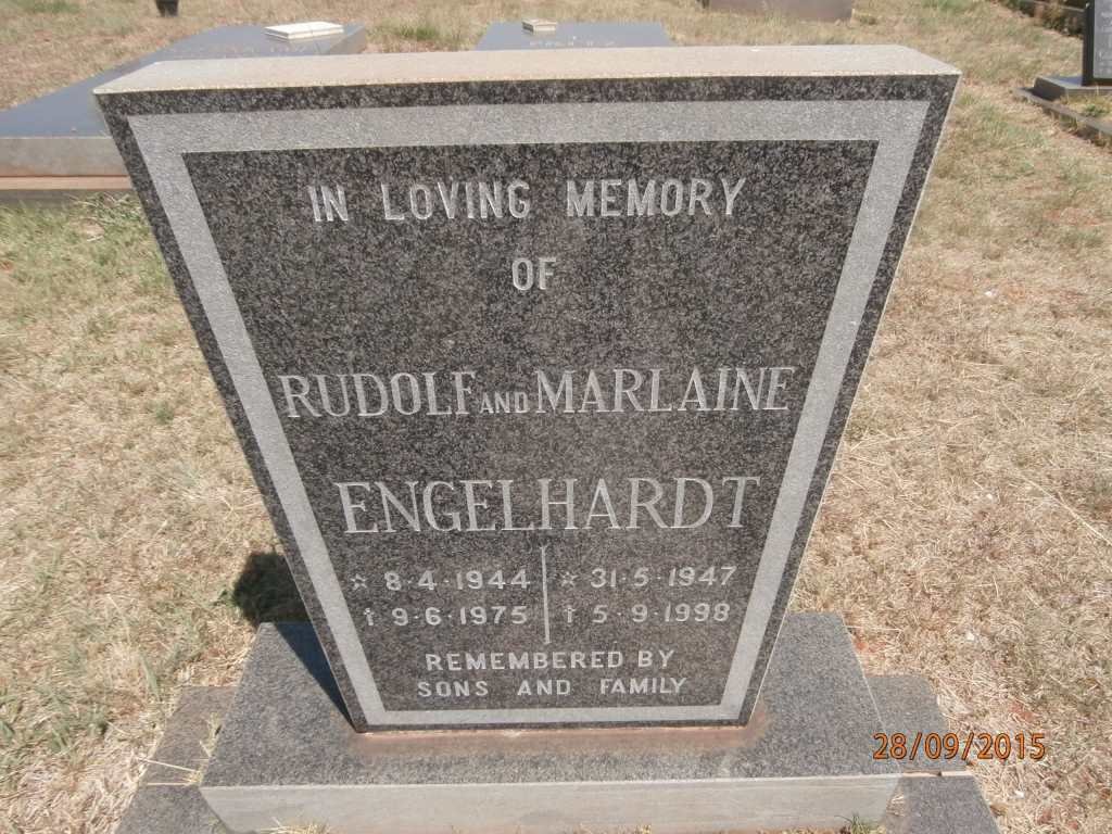 ENGELHARDT Rudolf 1944-1975 &amp; Marlaine 1947-1998