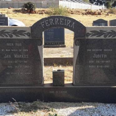 FERREIRA Jan Markus 1911-1967 &amp; Judith 1921-1992