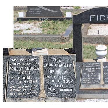 FICK Ernest Andrew 1915-1970 :: FICK Leon Christo de Beer 1953-2002
