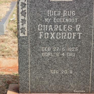 FOXCROFT Charles R. 1925-1961