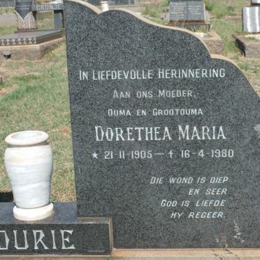 FOURIE Daniël J.H. 1895-1968 &amp; Dorethea Maria 1905-1980