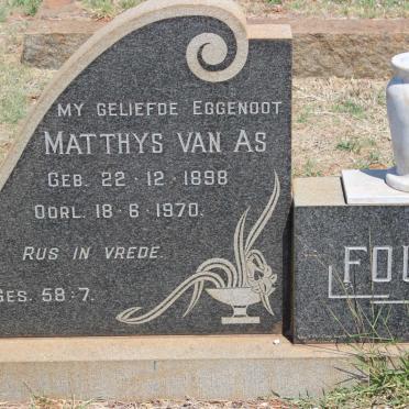 FOURIE Matthys van As 1898-1970 &amp; Johanna Hendriena PRETORIUS 1907-1979