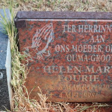 FOURIE Helen Mary 1920-1998