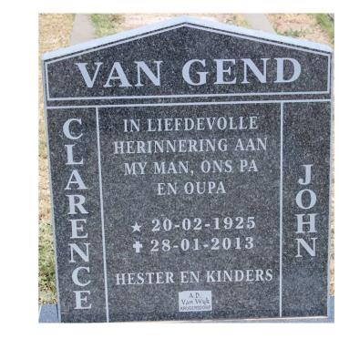 GEND Clarence John, van 1925-2013