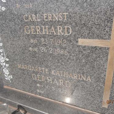GERHARD Carl-Ernst 1912-1986 &amp; Margarete Katharina 1922-