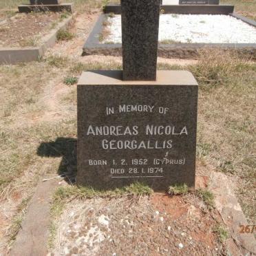 GEORGALLIS Andreas Nicola 1952-1974