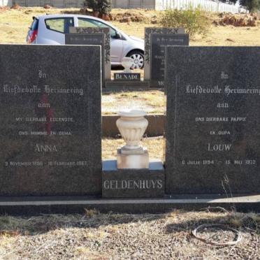 GELDENHUYS Louw 1894-1973 &amp; Anna 1896-1967
