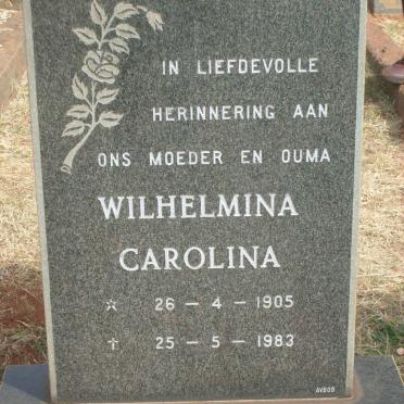 GREEFF Wilhelmina Carolina 1905-1983