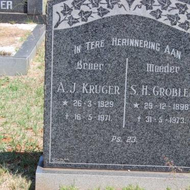 GROBLER S.H. 1898-1973 :: KRUGER A.J. 1929-1971