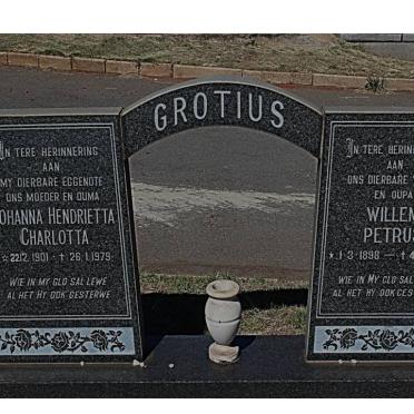 GROTIUS Willem Petrus 1898-1983 &amp; Johanna Hendrietta Charlotta 1901-1979