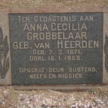 GROBBELAAR Anna Cecilia nee VAN HEERDEN 1871-1958