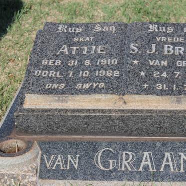 GRAAN Attie, van 1910-1962 :: BRITZ S.J. nee VAN GRAAN 1950-1978