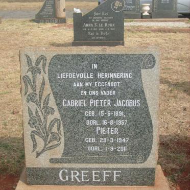 GREEFF Gabriel Pieter Jacobus 1891-1957 :: GREEFF Pieter 1947-2011