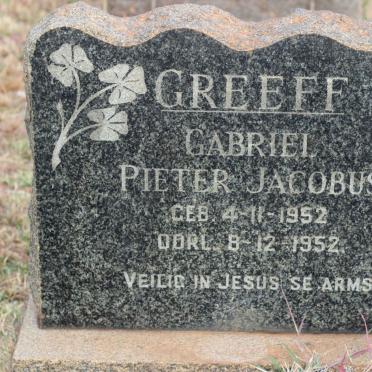 GREEFF Gabriel Pieter Jacobus 1952-1952