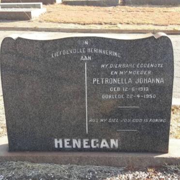 HENEGAN Petronella Johanna 1913-1950