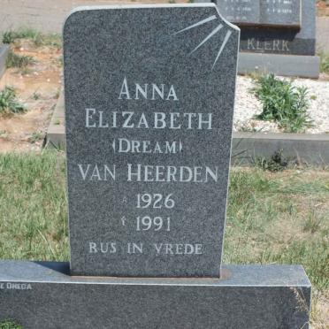 HEERDEN Anna Elizabeth, van 1926-1991