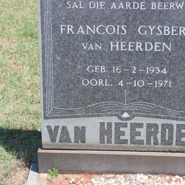 HEERDEN Francois Gysbert, van 1934-1971