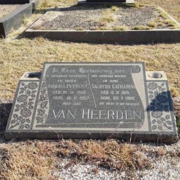 HEERDEN Andries Petrus C., van 1906-1967 &amp; Sagryda Catharina 1915-1986