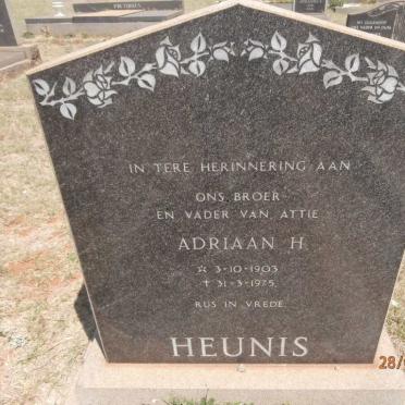 HEUNIS Adriaan H. 1903-1975