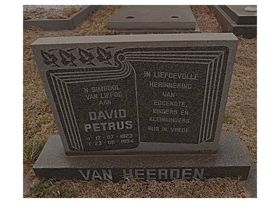 HEERDEN David Petrus, van 1923-1994