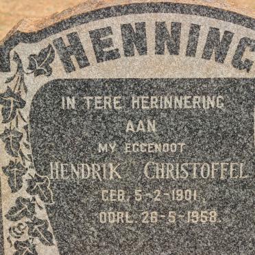HENNING Hendrik Christoffel 1901-1958