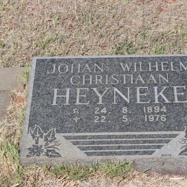 HEYNEKE Johan Wilhelm Christiaan 1894-1976