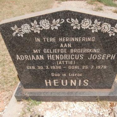 HEUNIS Adriaan Hendricus Joseph 1936-1978