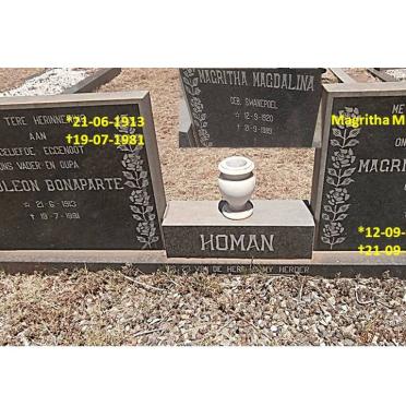 HOMAN Napoleon Bonaparte 1913-1981 &amp; Magritha Magdalina SWANEPOEL 1920-1989