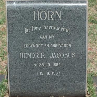 HORN Hendrik Jacobus 1884-1967