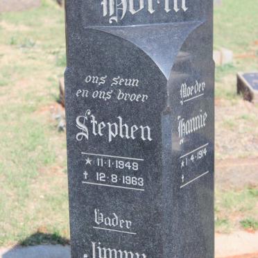 HORNE Jimmy 1913-1965 &amp; Hannie 1914- :: HORNE Stephen 1949-1963