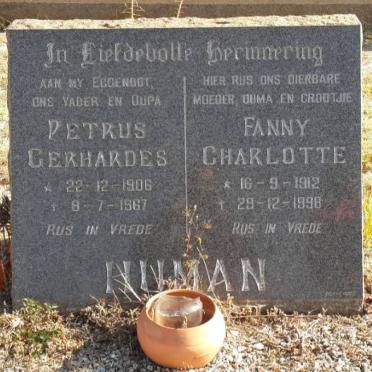 HUMAN Petrus Gerhardes 1906-1967 &amp; Fanny Charlotte 1912-1998