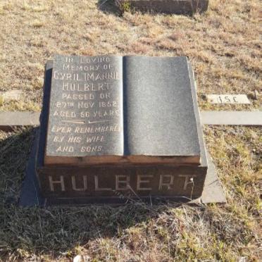 HULBERT Cyril Mannie -1952