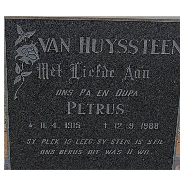 HUYSSTEEN Petrus, van 1915-1988