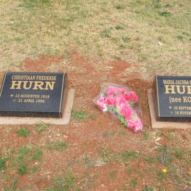 HURN Christiaan Frederik 1918-1990 &amp; Maria Jacoba Carolina KOTZE 1927-2002