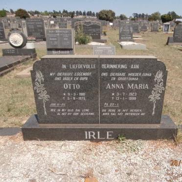 IRLE Otto 1910-1975 &amp; Anna Maria 1923-1999
