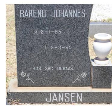 JANSEN Barend Johannes 1955-1984