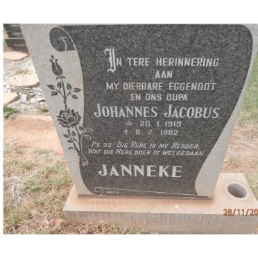 JANNEKE Johannes Jacobus 1919-1982