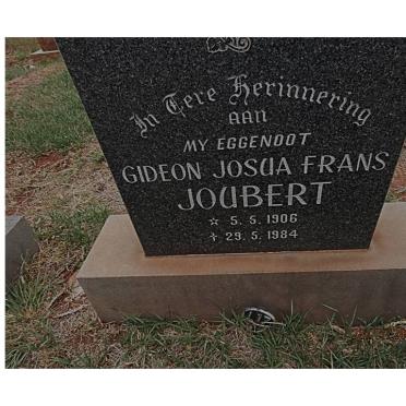 JOUBERT Gideon Josua Frans 1906-1984