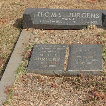 JURGENS N.J.H. 1908-1986 &amp; H.C.M.S. 1919-1955