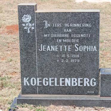 KOEGELENBERG Jeanette Sophia 1914-1979